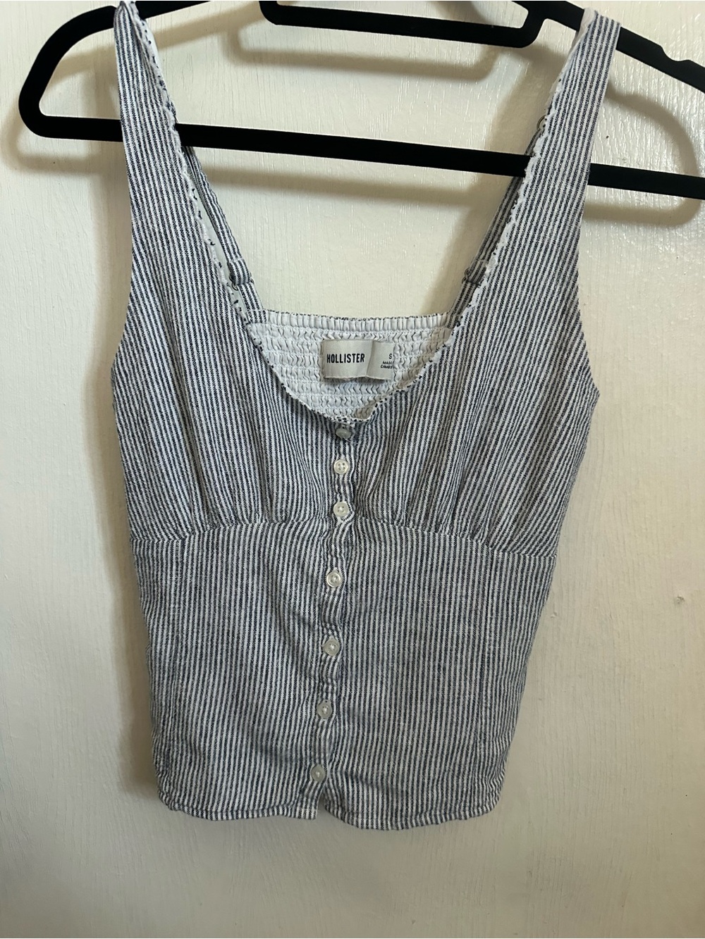 Hollister Pink, Cream & Gray Striped Women's Tank Tops - Picture 4 of 7